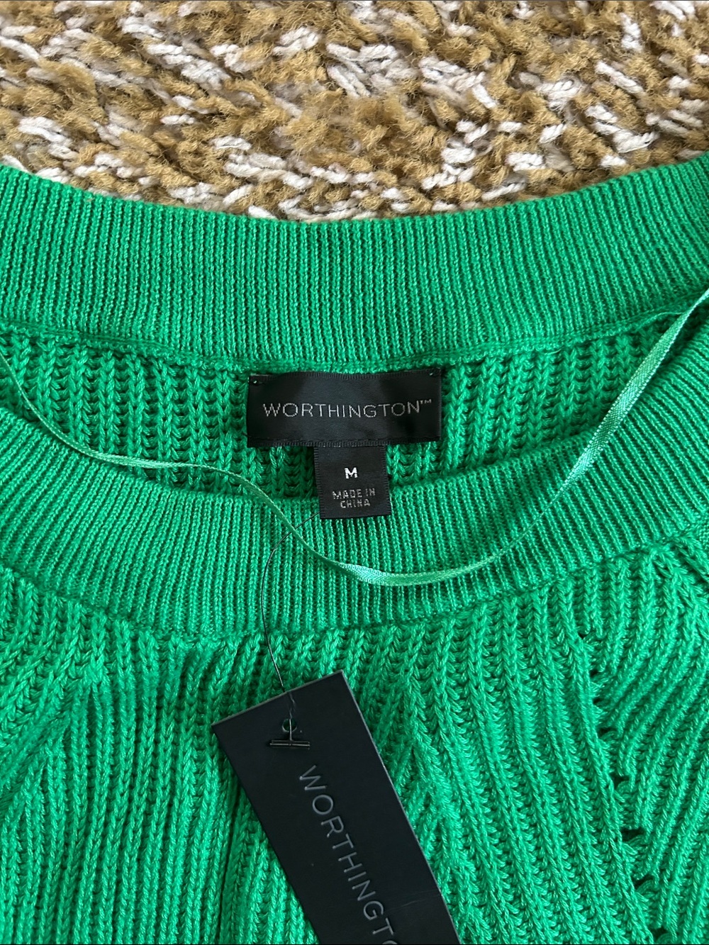 Worthington Emerald Green Short-Sleeve Crew Neck Sweater - Picture 2 of 3